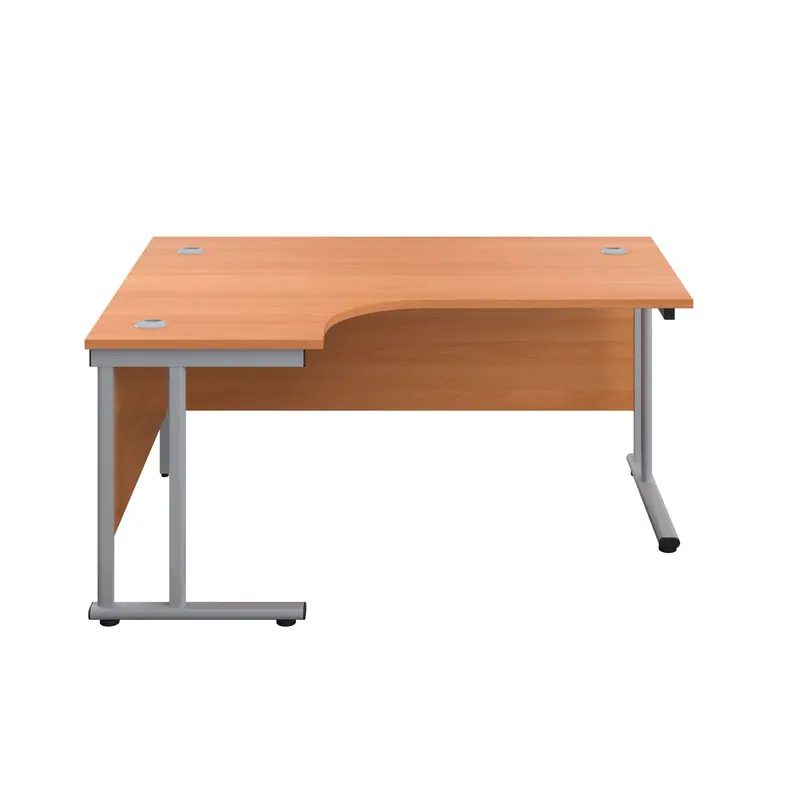 Left-Hand L-Shaped Curved Office Desk 1