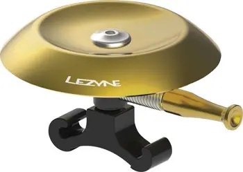 Lezyne Classic Shallow Brass Bell – O-Ring Mount, Brass Housing With Matte Black Accents 1