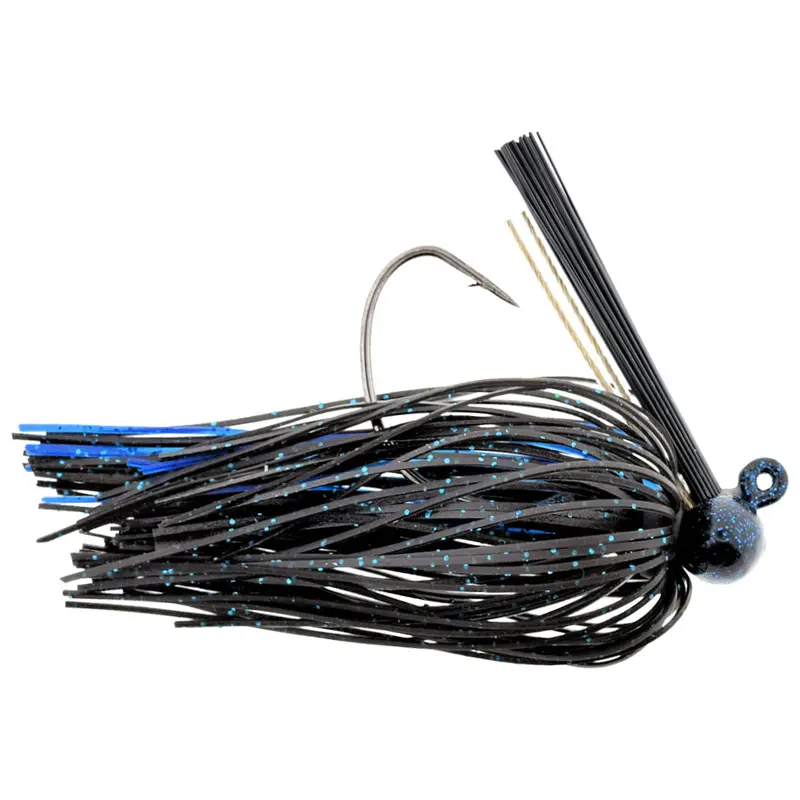 Loc-R-Up Football Jig Black And Black-Blue Blend 1