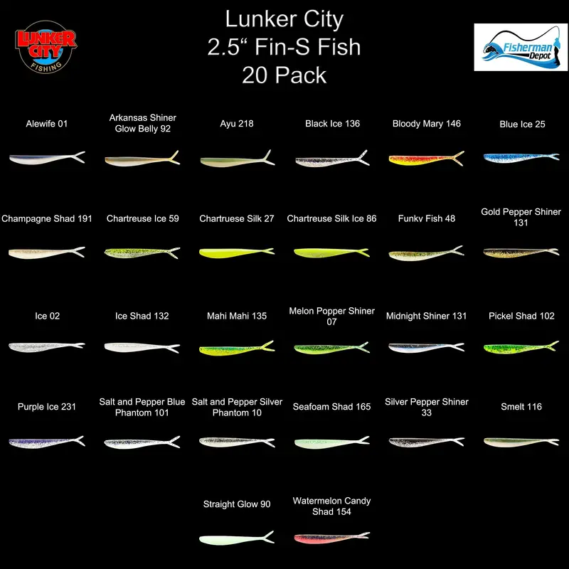 Lunker City 2.5-Inch Fin-S Fish Swimbaits – Lifelike Swimming Action 1