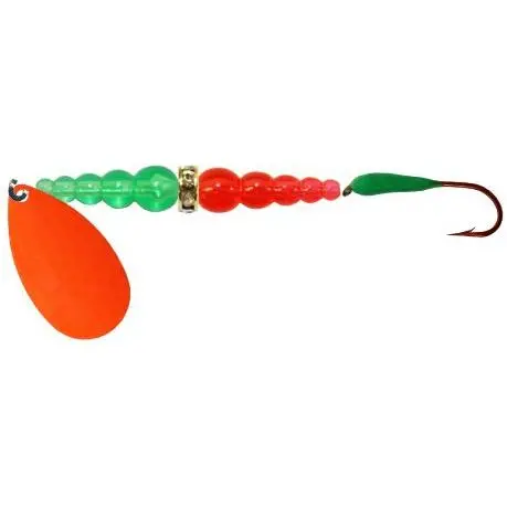 Mack’S Kokanee Killer Hoochie – Orange Grasshopper/Green, 4-Inch Leader 1