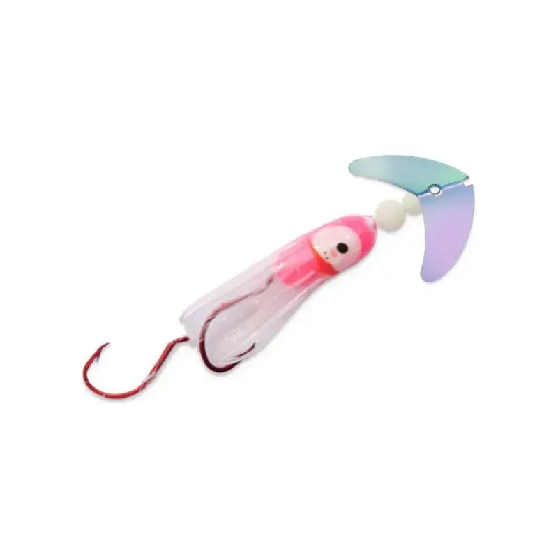 Mack’S Smile Blade Hoochie – Uv Glo Burst/Pink, 3-Foot Leader 1
