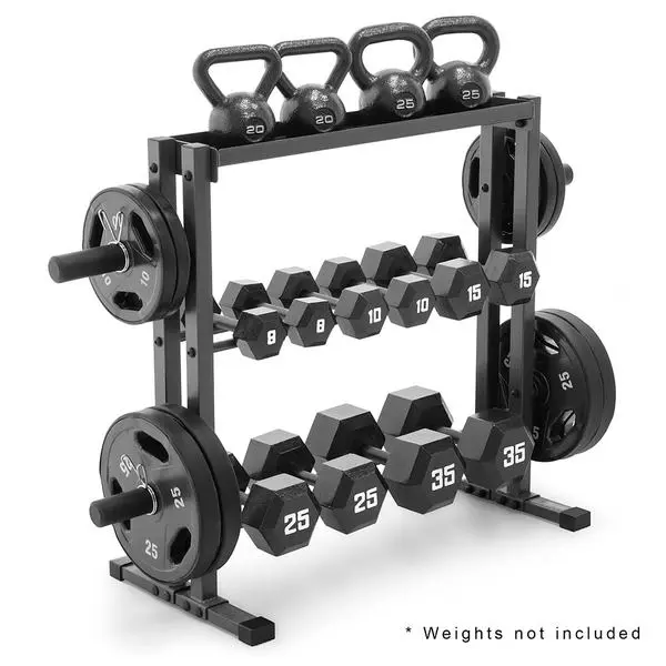 Marcy All-In-One Weight Storage Rack With Dumbbell And Plate Compartments 1