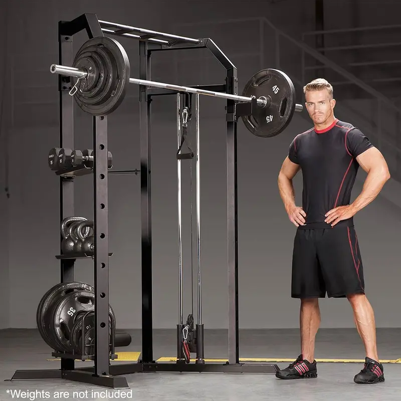 Marcy Power Rack System – Multi-Functional Home Gym With Pull-Up Bar And Safety Spotter Arms (Sm-3551) 1