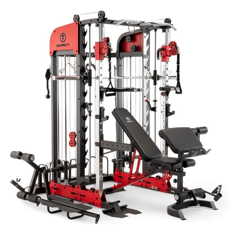Marcy Pro Deluxe Smith Cage Home Gym – Sm-7553 All-In-One System 1
