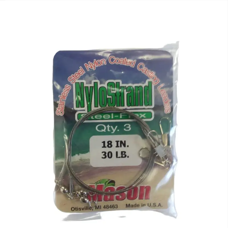 Mason Nylon Fishing Leaders – 18-Inch Bright Finish, Pack Of 3 1