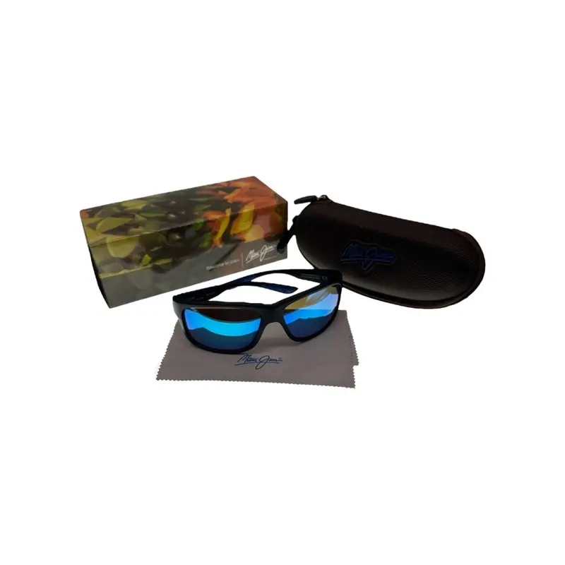 Maui Jim Southern Cross Polarized Wrap Sunglasses – Limited Edition, Blue Lens 1