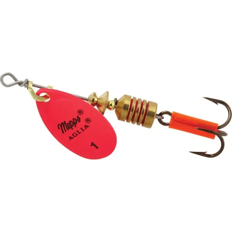 Mepps Aglia In-Line Spinner – 1/8 Oz Hot Pink Flashing Blade For Trout And Panfish 1