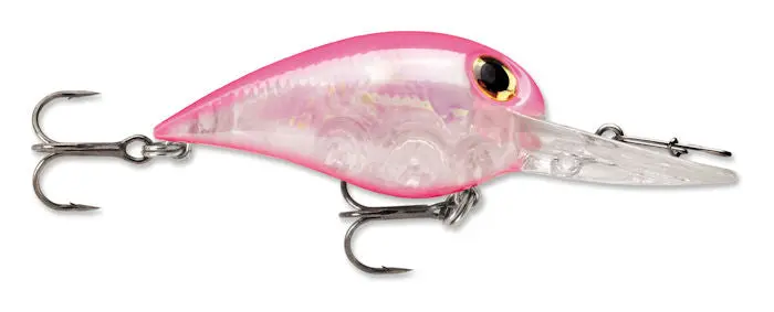 Mf Fluorescent Pink Flash Wiggle Wart Fishing Bait 1