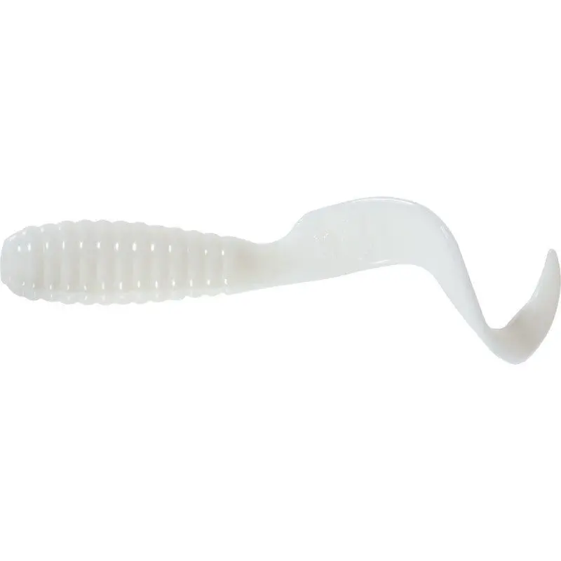 Mister Twister Teenie Grub – 2", White, Pack Of 20 1
