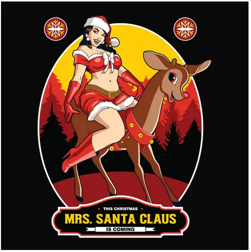 Mrs. Santa Claus Humor T-Shirt 1