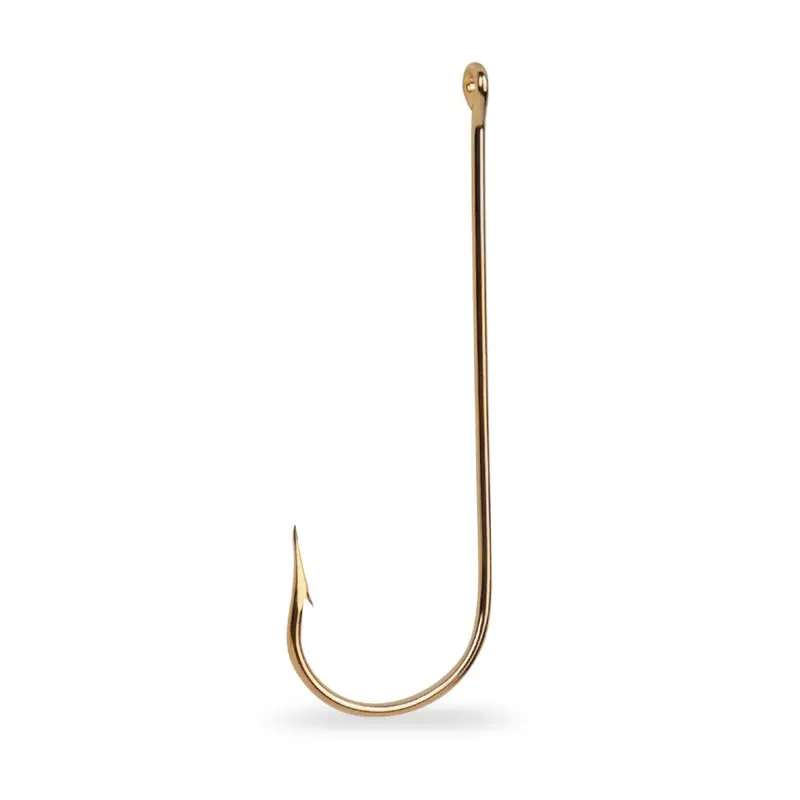 Mustad Gold Aberdeen Hooks – Size 6, 100-Count 1