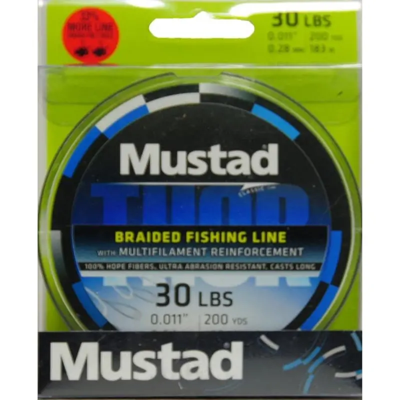 Mustad Thor Braided Fishing Line – 200 Yards, Dark Green 1