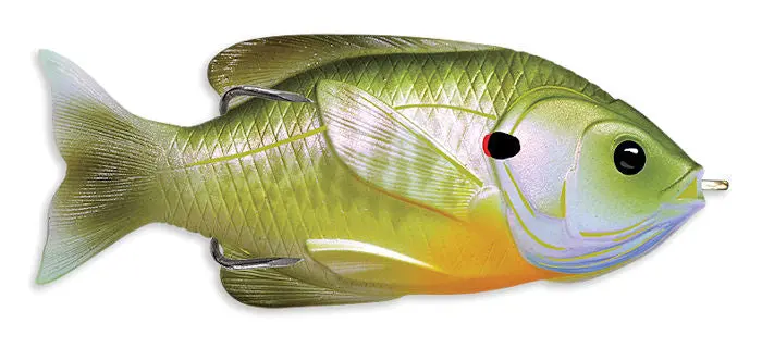 Natural Green Bluegill Hollow Body Sunfish Fishing Lure 3