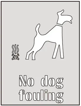 'No Dog Fouling' Industrial Floor Stencil 1
