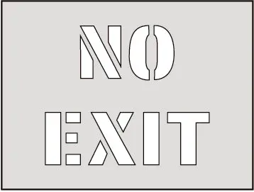 'No Exit' Floor Marking Spray Stencil 1