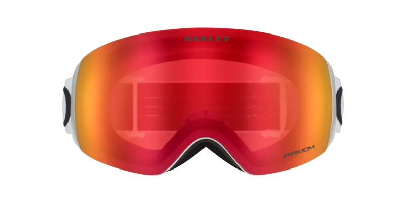 Oakley Flight Deck M Goggles – Matte White Frame, Prizm Snow Iced Iridium Lens, Enhanced Contrast For Variable Light 1