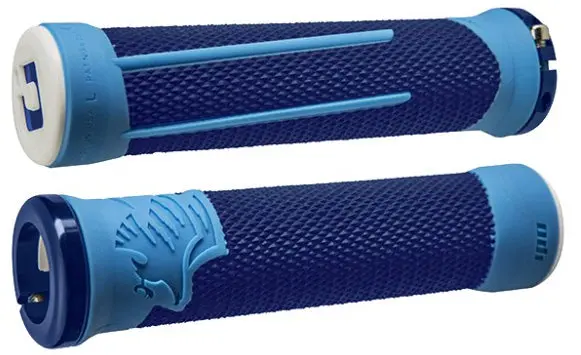 Odi Ag2 Lock-On Handlebar Grips – Navy And Sky Blue 1
