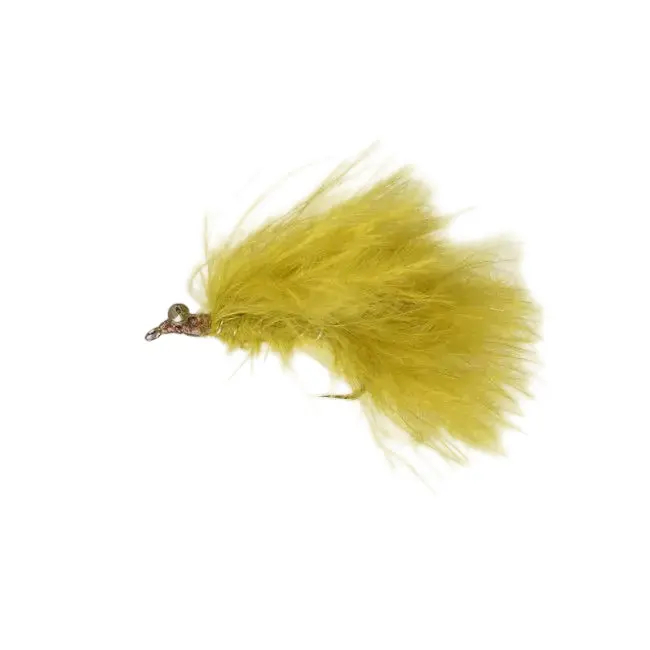 Olive Hatch Damselfly Bead Eye Hook Size #10 – Pack Of 2 1