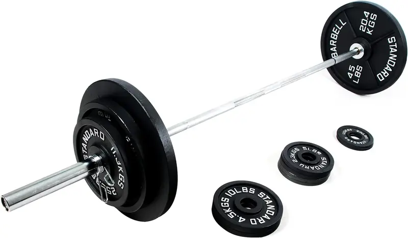 Olympic Barbell Set With 170 Lb Weight Plates 1