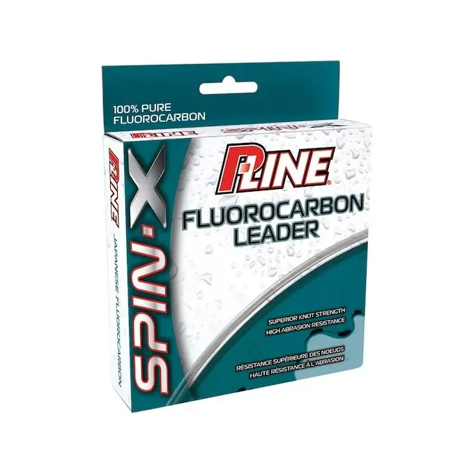 P-Line Spin-X Fluorocarbon Leader Material – 9 Lb Test, 50 Yards, Clear 1