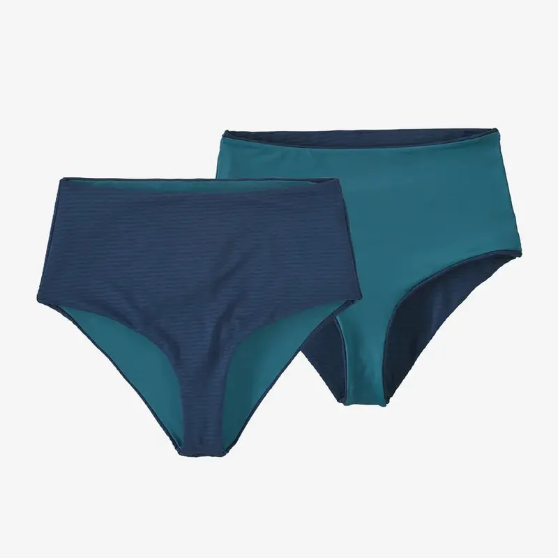 Patagonia Women’S Sunrise Slider Reversible Bottoms – Ripple Tidepool Blue & Neutral Accent 1