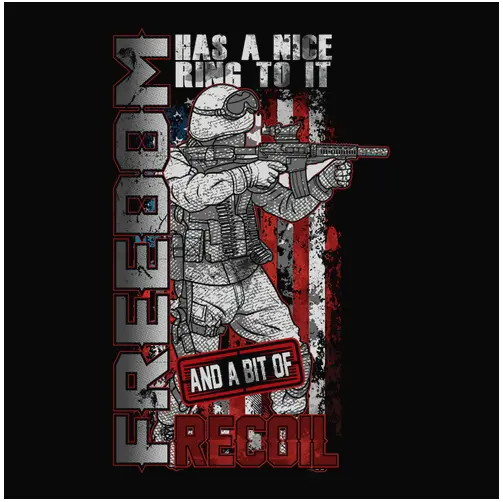 Patriotic Freedom Flag Statement T-Shirt 1