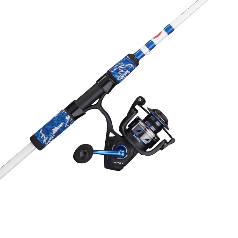 Penn Battle Iii Spinning Combo – 4000 Reel + 7' Medium 2-Piece Rod With Winn Grips 1