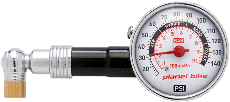 Planet Bike Dial-Type Bicycle Pressure Gauge – Up To 140 Psi 1