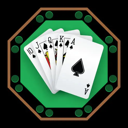 Poker-Themed Royal Flush T-Shirt 1