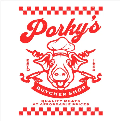 Pork’S Meats Butcher Shop T-Shirt 1