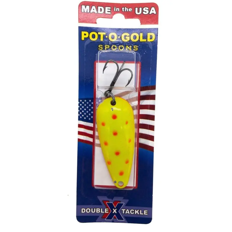 Pot-O-Gold Yellow Fluorescent Casting Spoon – 0.5 Oz Budget-Friendly Inshore Lure 1