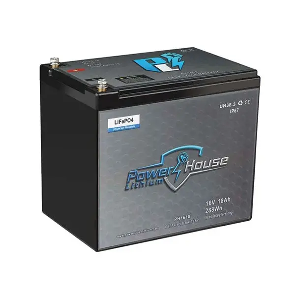 Powerhouse Lithium 16V 18Ah Wide-Format Deep-Cycle Lifepo4 Battery 1