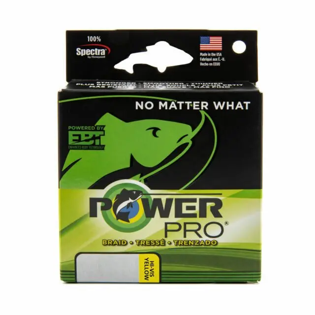 Powerpro Braided Fishing Line – 15 Lb Test, 100 Yards, Hi-Vis Yellow 1