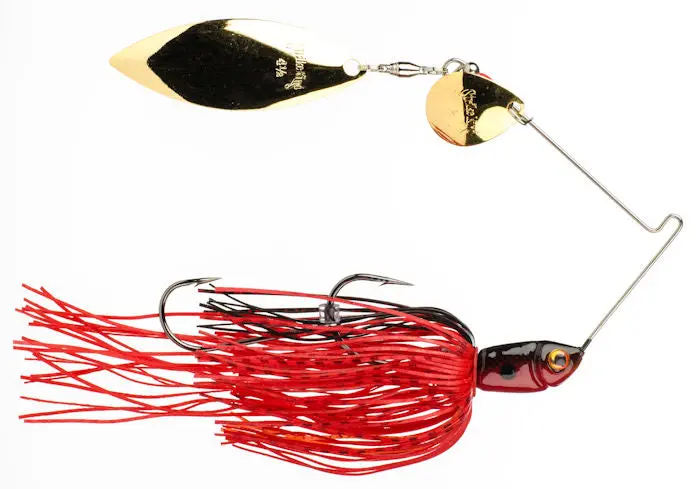Premier Plus Colorado/Willow Spinnerbait In Red Crawfish With Gold Blades 1