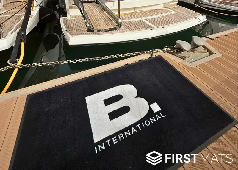 Premium Nautical Logo Mats – Bespoke Boat & Yacht Branding Floor Mats 1