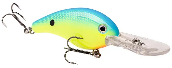 Pro-Model 10Xd Extra-Deep Crankbait – Powder Blue Back And Chartreuse 1