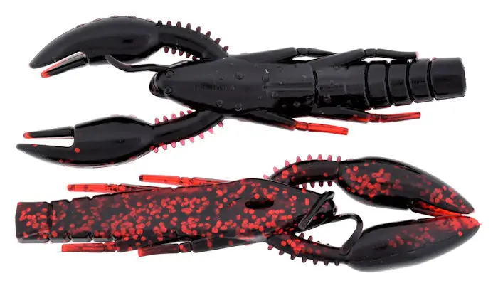 Psychodad Black Red Flake Soft Plastic Worm – High-Contrast Attractor 1