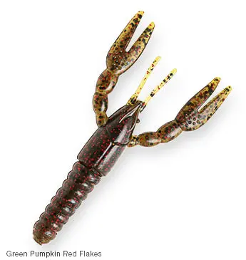 Punch Crawz Soft Craw Bait In Green Pumpkin Red 1