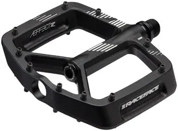 Raceface Aeffect R Platform Pedals – Aluminum Body, 9/16” Thread, Low-Profile Design, Matte Black 1