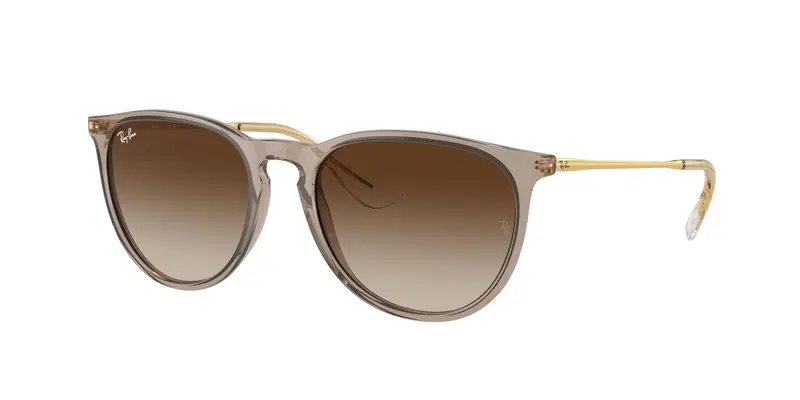Ray-Ban Erika Sunglasses – Polished Transparent Light Brown Frame With Brown Gradient Lenses 1