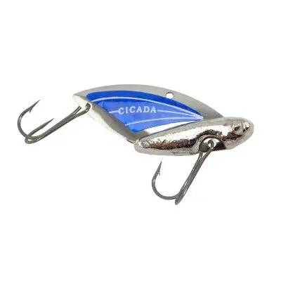 Reef Runner Cicada Inline Spinner – 1/8 Oz, Nickel-Blue Finish 1