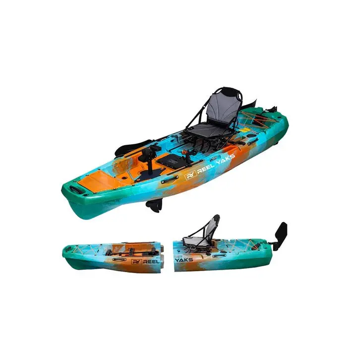 Reelyaks Radar 10-Foot Pedal-Drive Fishing Kayak – Modular, 430-Lb Capacity, Two-Piece Assembly 1