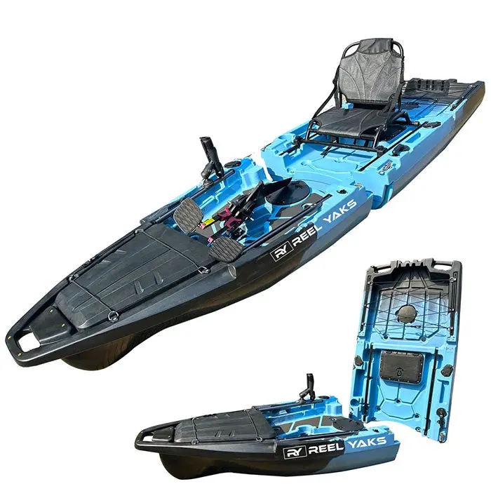 Reelyaks Recon 10-Foot Fin-Drive Pedal Fishing Kayak – 430-Lb Capacity, Modular Two-Piece 1