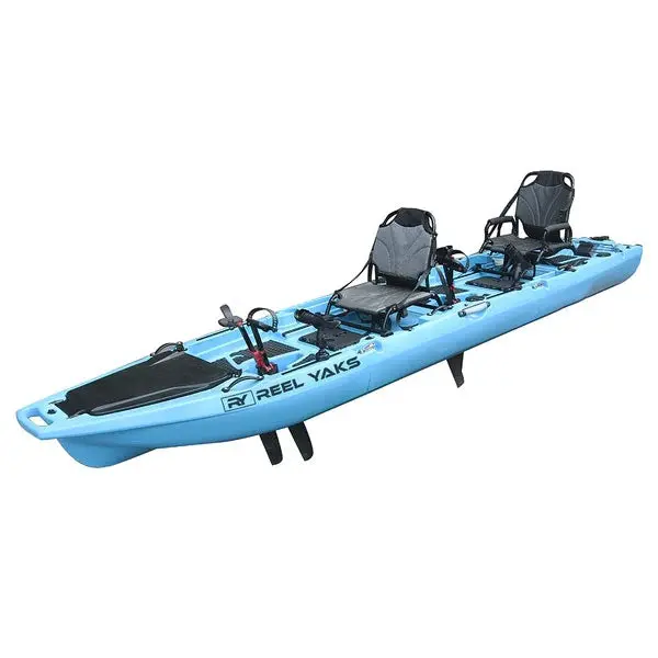 Reelyaks Rocket 13.8-Foot Modular Tandem Fishing Kayak With Fin Drive
