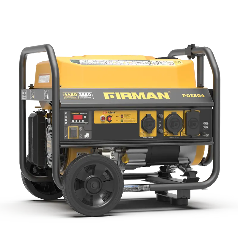 Refurbished Gas Generator – 4450W, Recoil Start, 120V Output, Co Alert Safety Feature 1