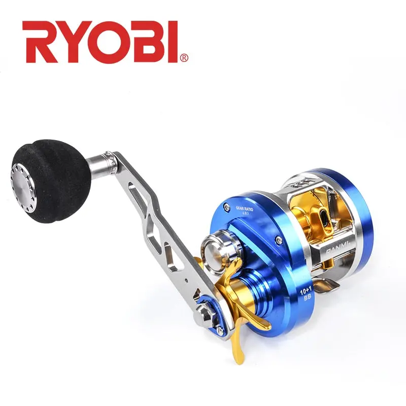 Ryobi Ranmi Slow-Jigging Reel – 30-Liter Capacity, 10+1 Ball Bearings, 6.8:1 Ratio, 12 Kg Drag, Dual-Hand Configurable For Saltwater 1