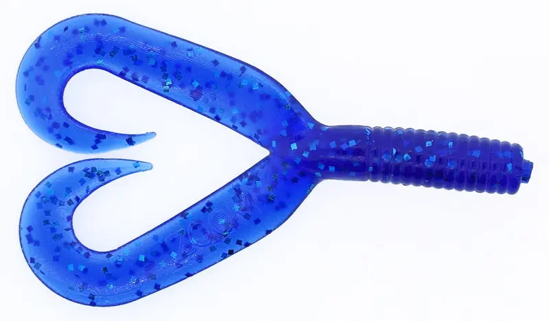 Sapphire Blue Twin-Tail Creepy Crawler Soft Plastic 1