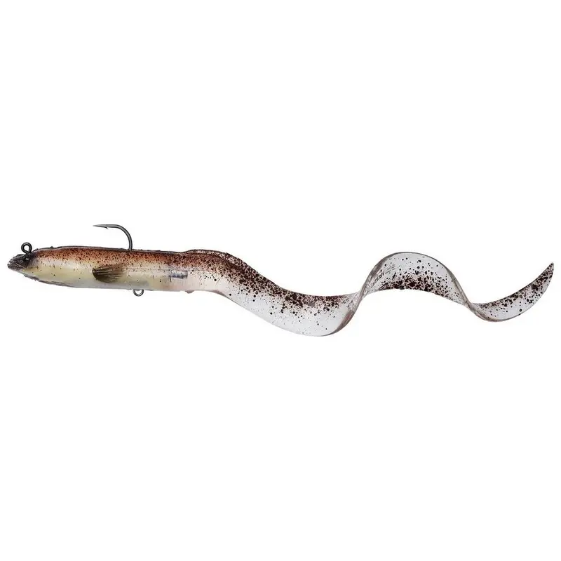 Savage Gear Real Eel Shallow Runner – 12", 2.5 Oz Horny Green Eye Topwater Bait 1