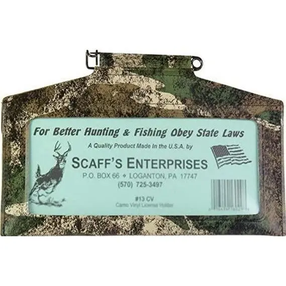 Scaffs Vinyl License Plate Holder – Tactical Camouflage Design 1